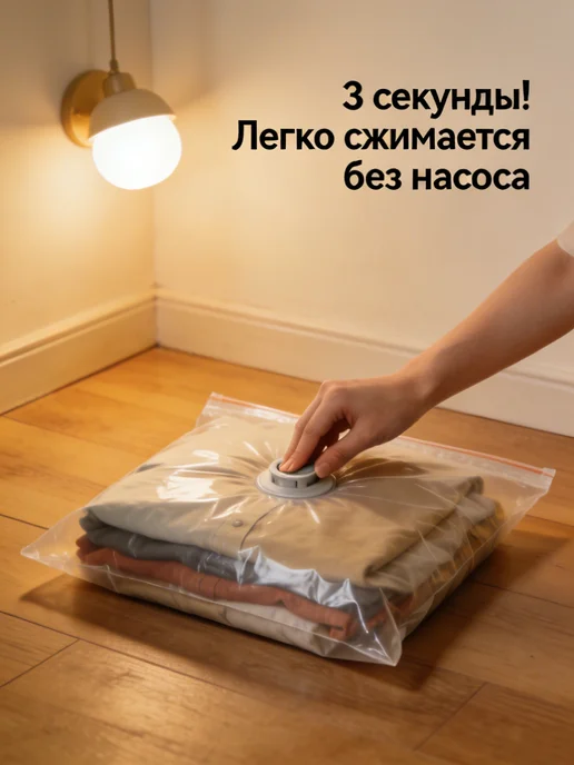 Вакуумные пакеты для хранения Огромный размер, 5шт, 5 шт, фото 2