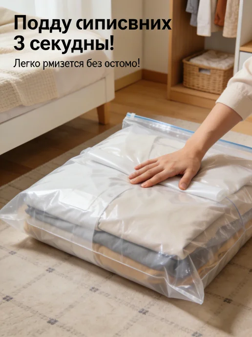 Вакуумные пакеты для хранения Огромный размер, 5шт, 5 шт, фото 7