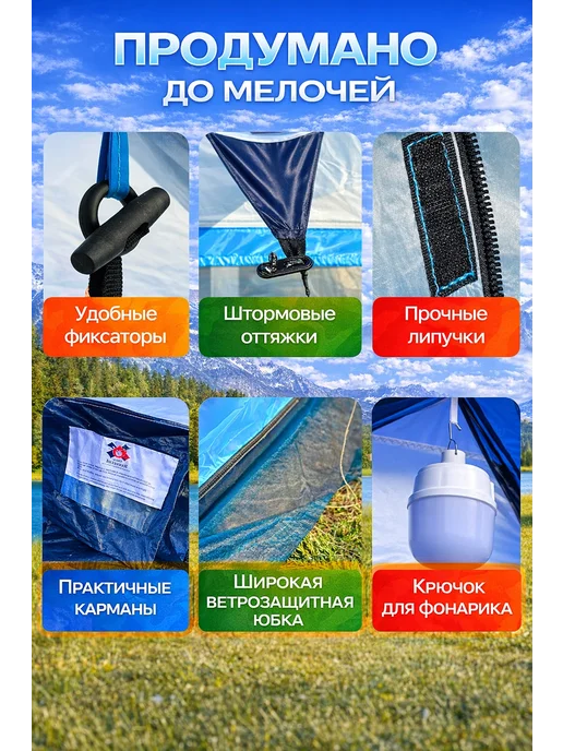 GOODSTORAGE Палатка туристическая 4 местная с тамбуром LY-1801, вариант, фото 3
