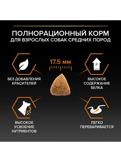 Сухой корм PRO PLAN Everyday Nutrition для собак, взрослые, средние, 14 кг, фото 6