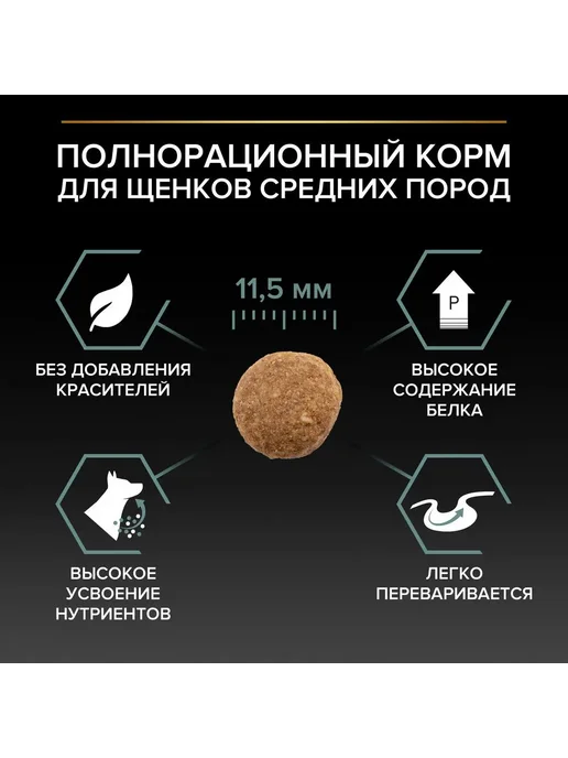 Сухой корм PRO PLAN Digestion Чу… для собак, средние, чувствительное пищеварение, щенки, 12 кг, фото 6