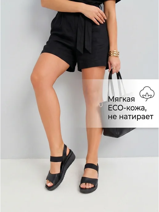 Gaodenpak Босоножки летние на платформе, черный, фото 3