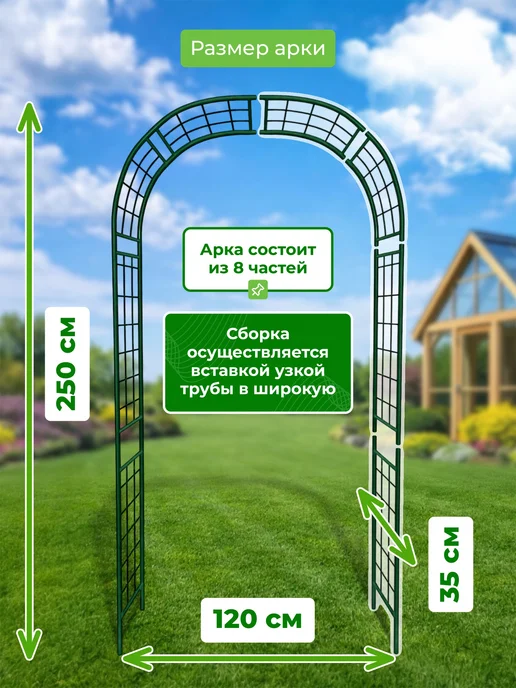 САДОВКИН Арка Решетка 35 Гранд, зеленый, фото 2