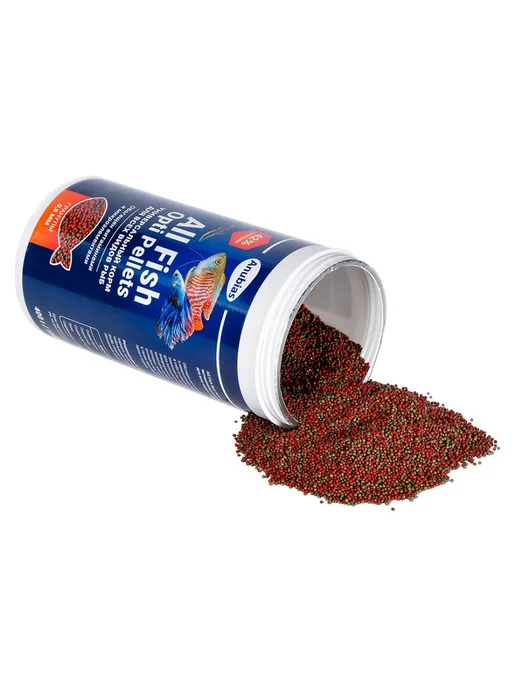 Anubias Корм для рыб All Fish Opti Pellets гранулы 0,8мм 1 л 400 г, 1 л, 400 г, фото 5