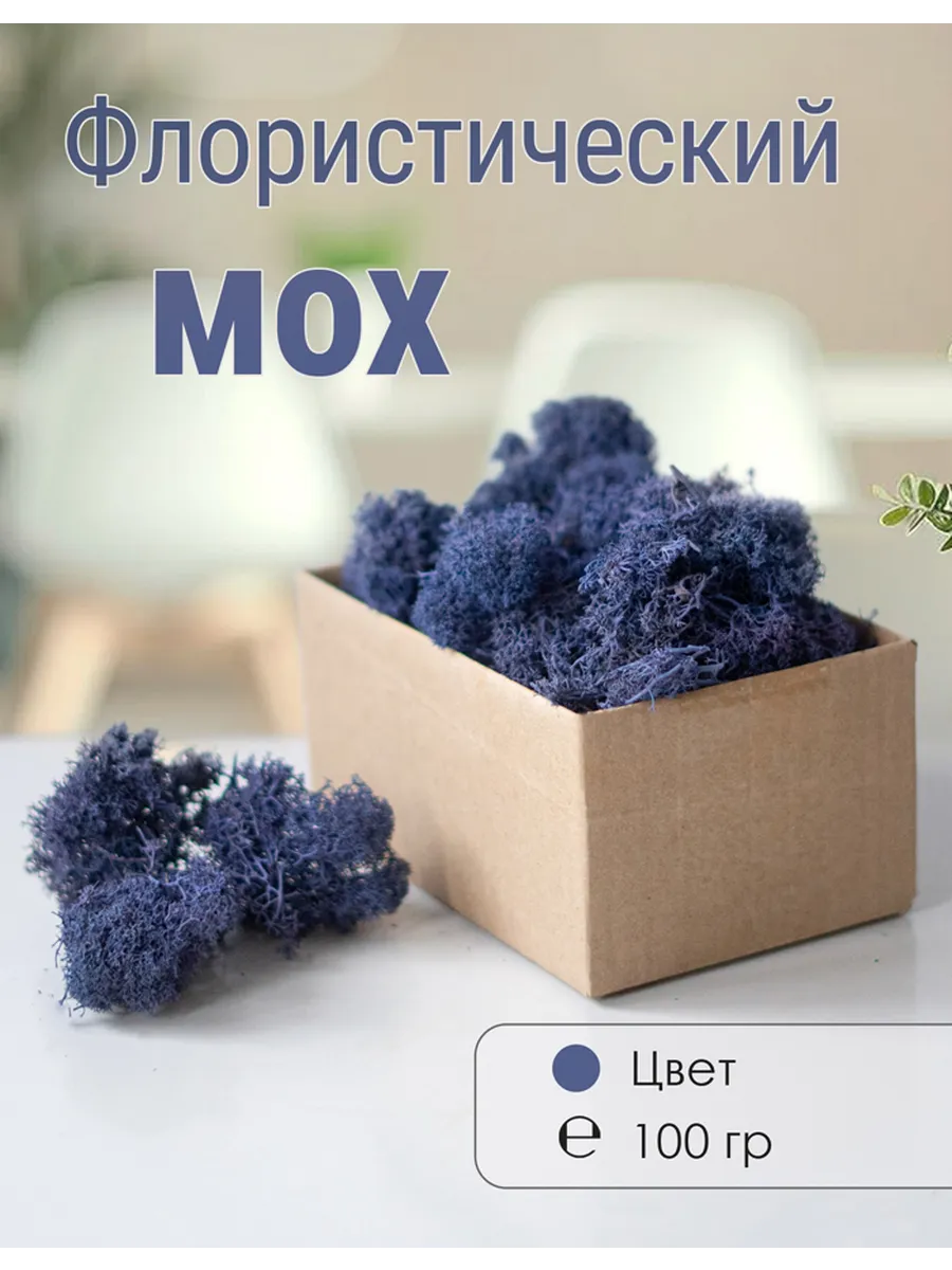 Мох стабилизированный мелкий 100 г
