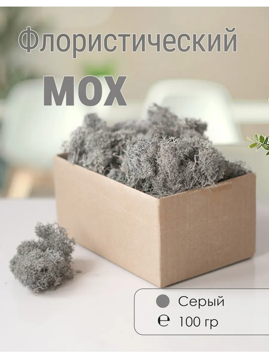 Мох стабилизированный мелкий 100 г