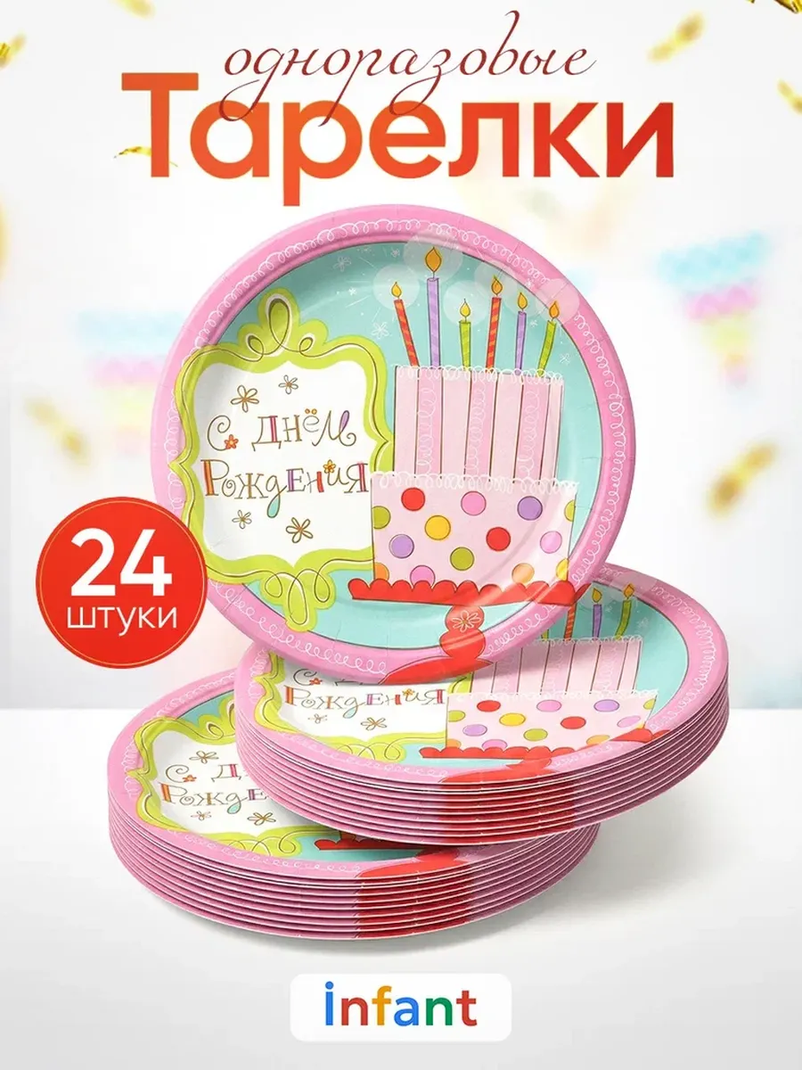 Одноразовые тарелки посуда для праздника