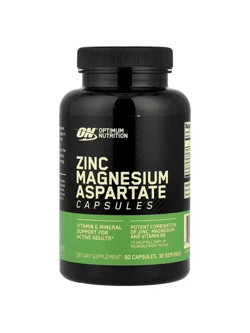 Optimum Nutrition ZMA (цинк + магний + витамин B6) 90 капсул, 183 мл, фото 6
