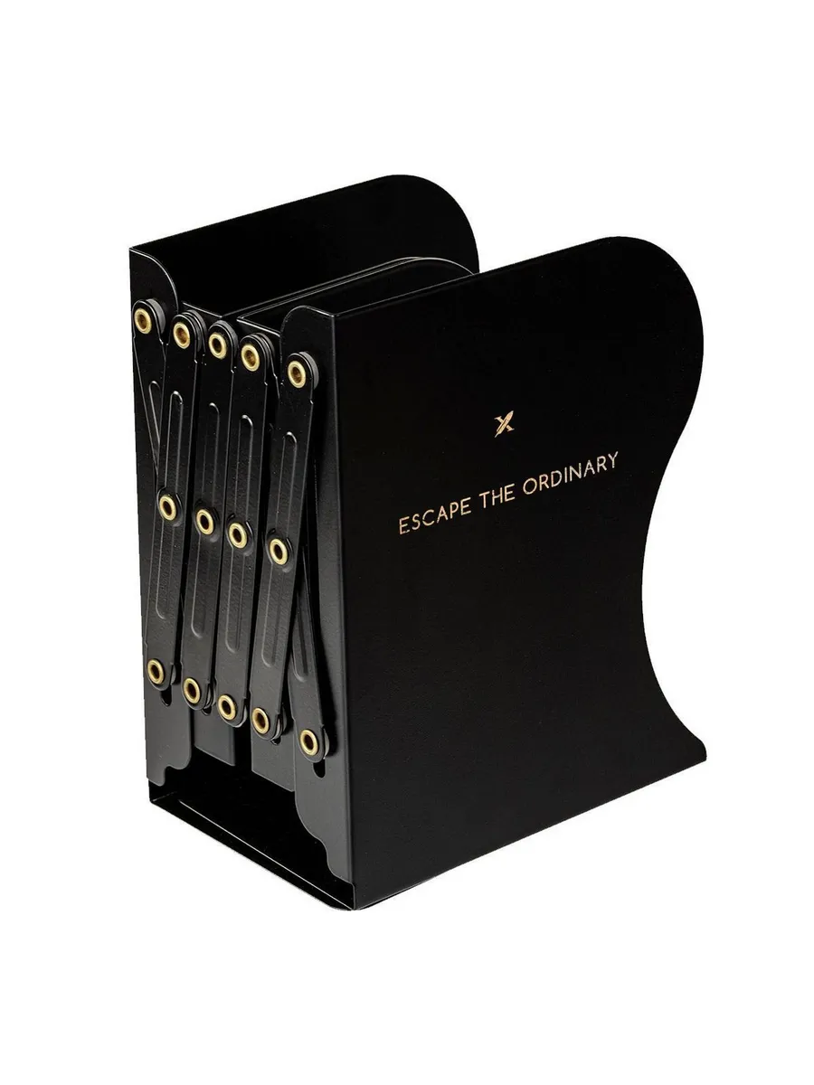 Подставка для книг раздвижная BOOKLOVER TOTAL BLACK