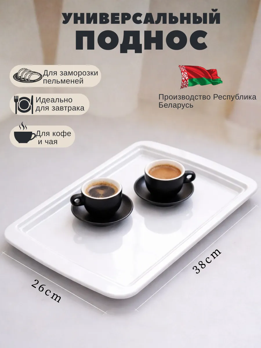 Поднос пластиковый прямоугольный маленький для кухни