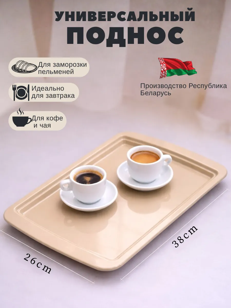 Поднос пластиковый прямоугольный маленький для кухни