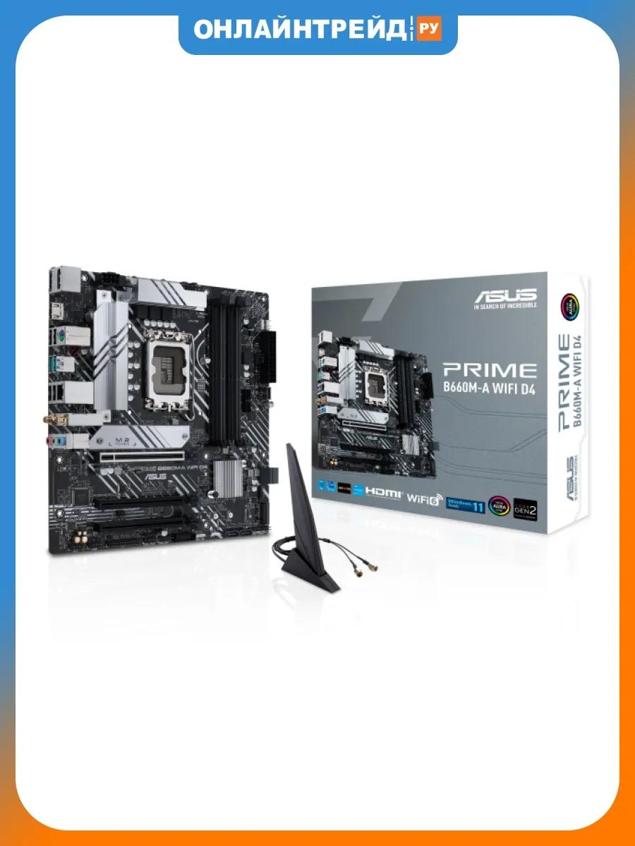 Asus Материнская плата PRIME B660M-A WIFI D4 (LGA1700, mATX)