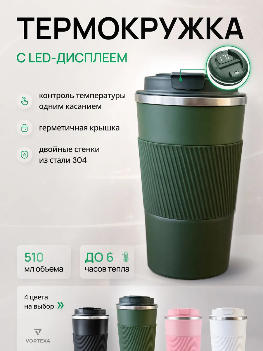 Автомобильная термокружка для кофе чая туристический термос