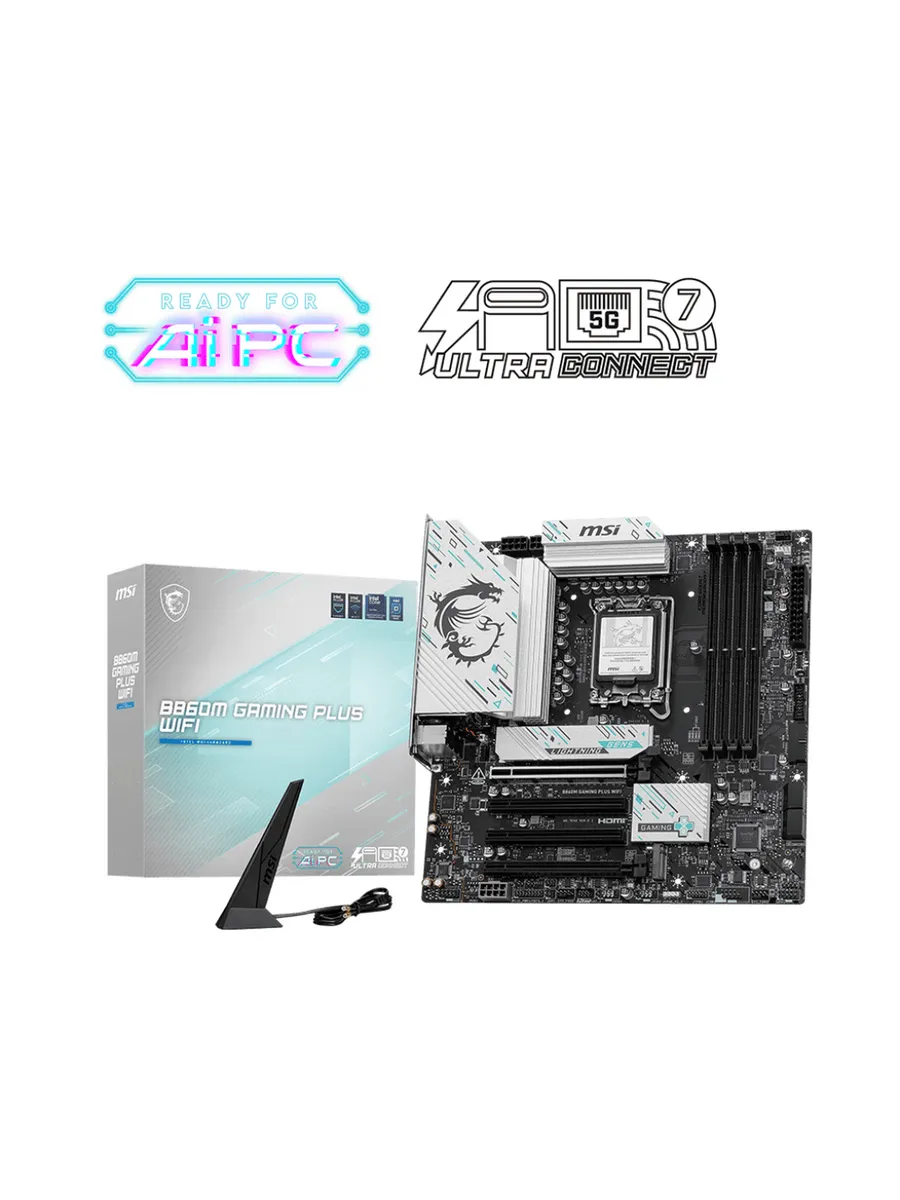 Материнская плата B860M GAMING PLUS WIFI LGA1851 4xDDR5 MSI 918292322 купить в интернет‑магазине Wildberries
