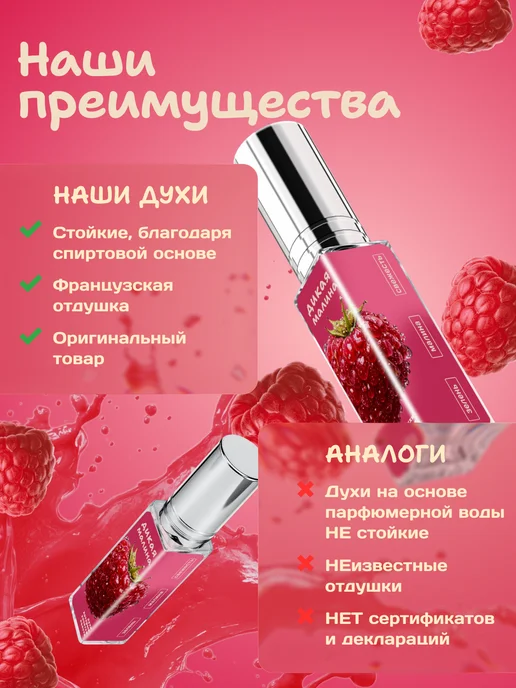 Shermadini House Духи сладкие №805 - Дикая малина, 8 мл, фото 4