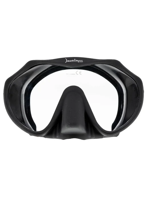 Marlin Маска для дайвинга и подводной охоты FRAMELESS EVO, черный, черный, фото 2