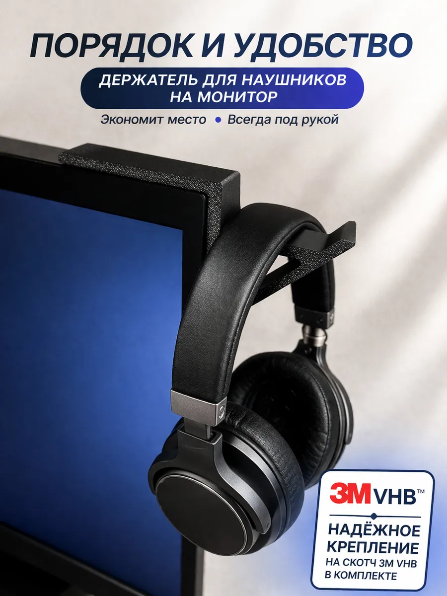 Подставка для наушников для монитора