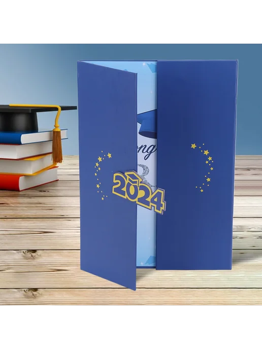 Гостевая книга Graduates Signature 2024 для выпускных вечеро, синий, фото 5