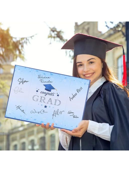 Гостевая книга Graduates Signature 2024 для выпускных вечеро, синий, фото 7