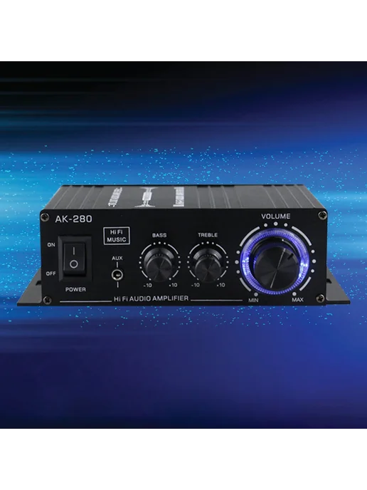 AK-280 мини Цифровой Усилитель 40W+40W 12V 2-канала для дома, 40 Вт, 40 Вт, фото 2
