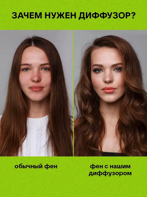 Диффузор для фена универсальный насадка для завивки волос, вариант, фото 5