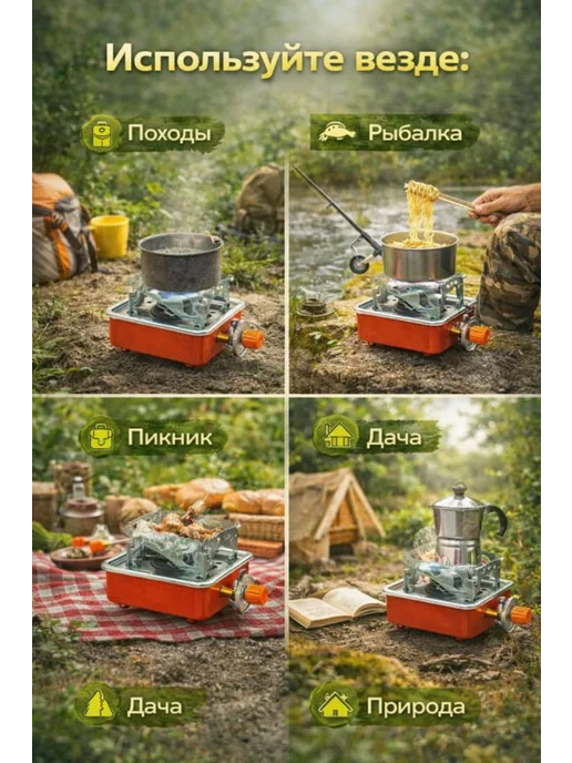Асыл 01 Портативная газовая плита для пикников и походов, вариант, фото 3