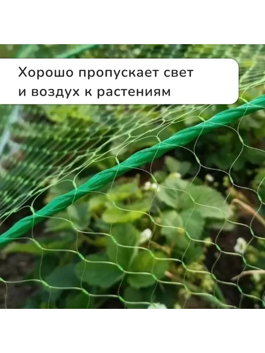 <> Сетка садовая 10х4 м 15х15 мм от птиц, 10x4 м, 4 м, фото 7