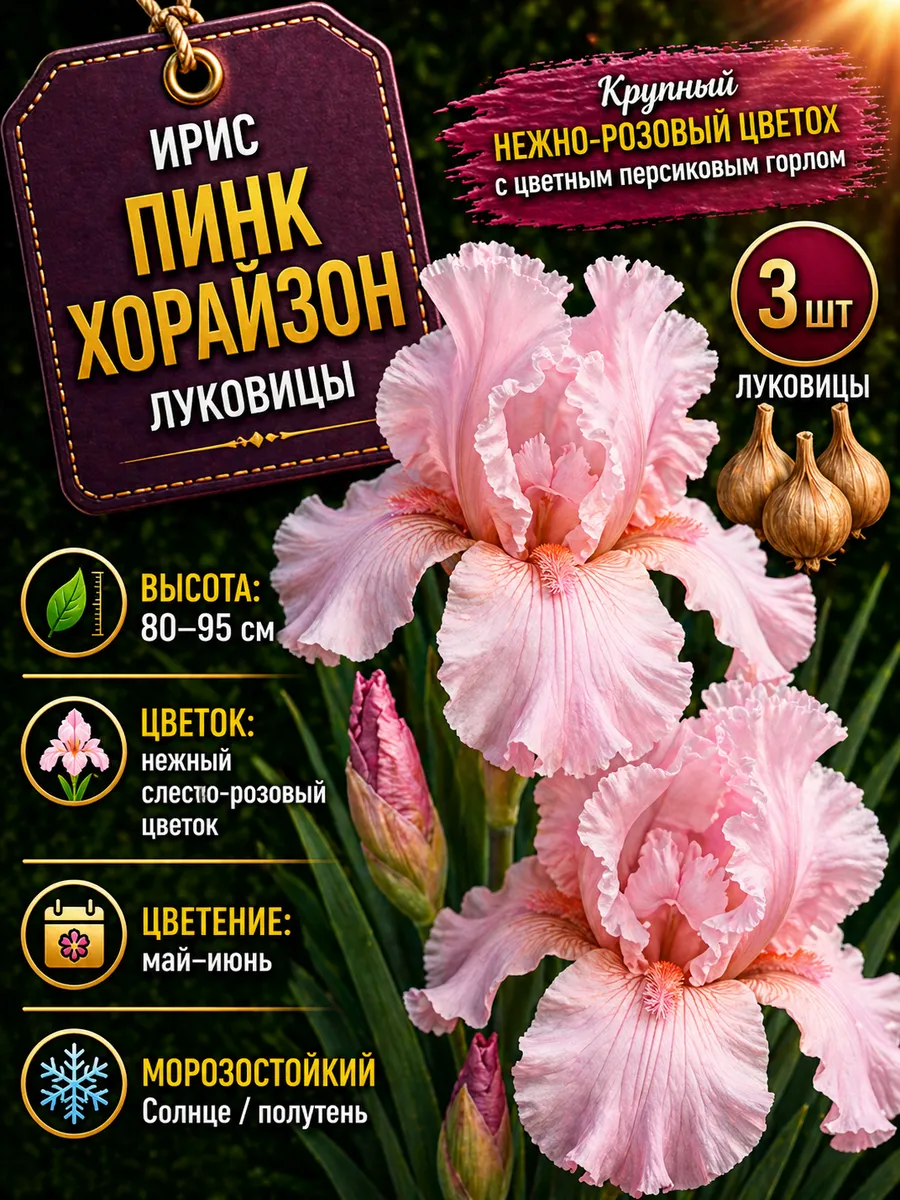 Ирис луковицы многолетние Пинк Хорайзон 3шт