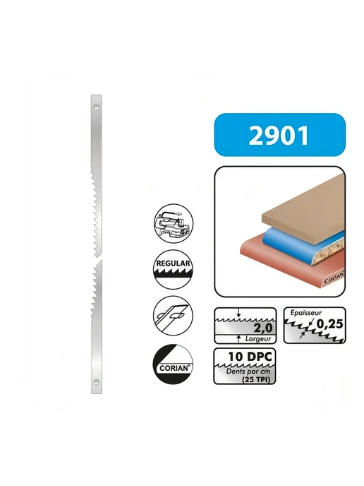 Leman Tools Пилки для лобзика с штифтами, по дереву и пластику, 12 шт, 12 шт, фото 3