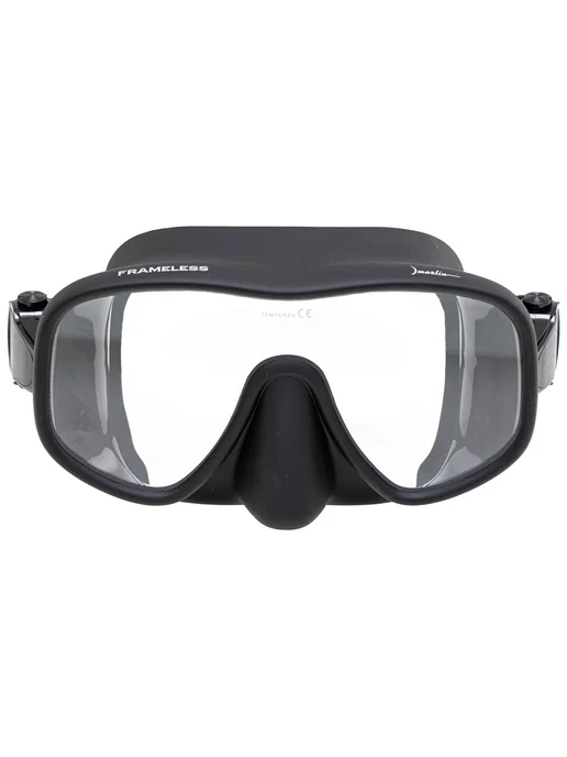 Marlin Маска для дайвинга и подводной охоты FRAMELESS MATTE, черный, фото 2