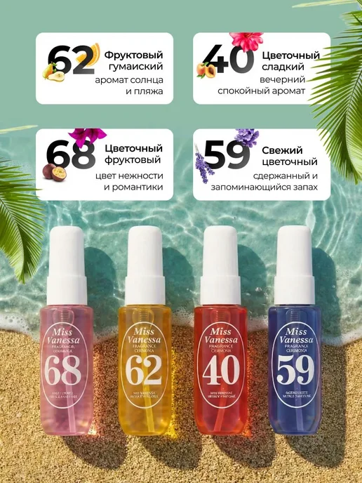 Набор мистов для тела в стиле Sol de Janeiro Miss Vanessa, вариант, фото 3