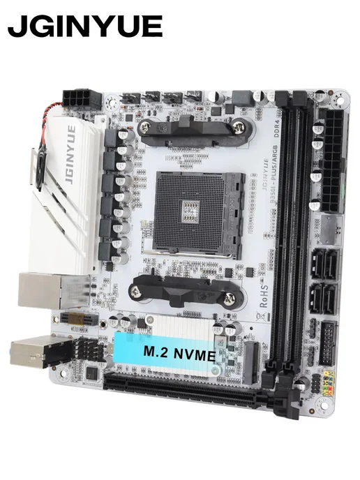 JGINYUE B350I-PLUS ARGB AMD AM4 DDR4 M.2 NVME WiFi Материнская плата, вариант, фото 2