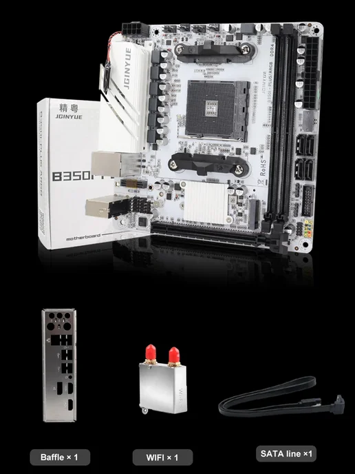 JGINYUE B350I-PLUS ARGB AMD AM4 DDR4 M.2 NVME WiFi Материнская плата, вариант, фото 7
