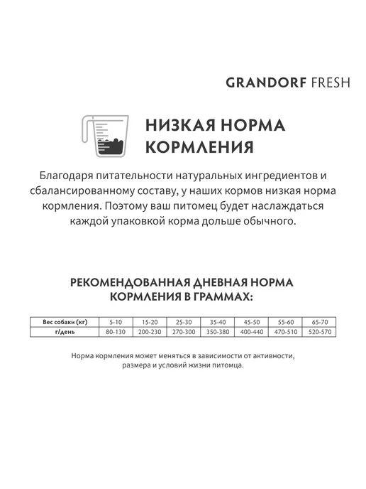 Сухой корм Grandorf' Fresh для собак, беззерновой, крупные, средние, 3 кг, фото 7