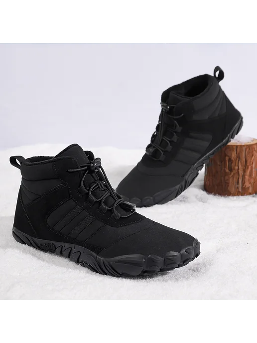 Женские Мужские зимние ботинки Snow Boots без скольжения, во, черный, фото 8