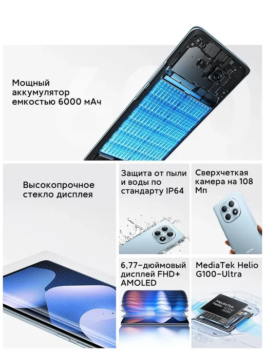 Смартфон Xiaomi Redmi Note 15 6/128 ГБ, черный, фото 4