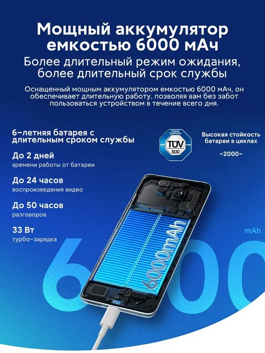 Смартфон Xiaomi Redmi Note 15 6/128 ГБ, черный, фото 7