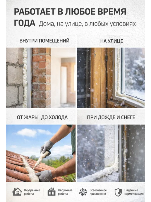 IRFix Пена монтажная профессиональная всесезонная, 1шт, 1 шт, фото 5