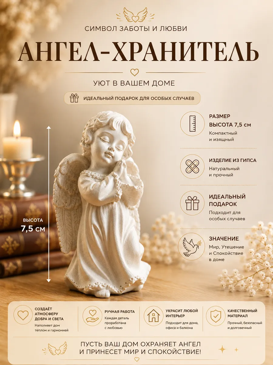 Ангел фигурка декор для дома, подарок на праздник