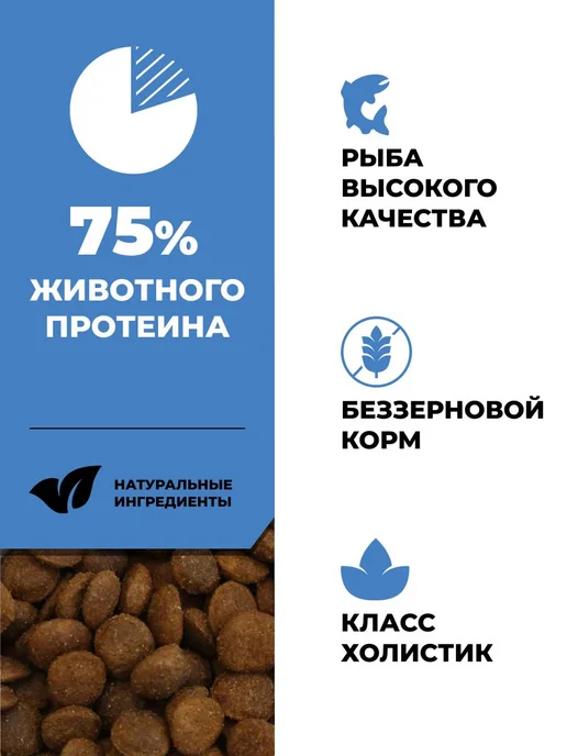 Сухой корм GO'KITCHEN Фрукты для собак, лосось, треска, 5,44 кг, фото 2