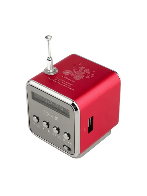 Компактный MP3-HiFi радио для TD-V26, Red, красный, фото 2