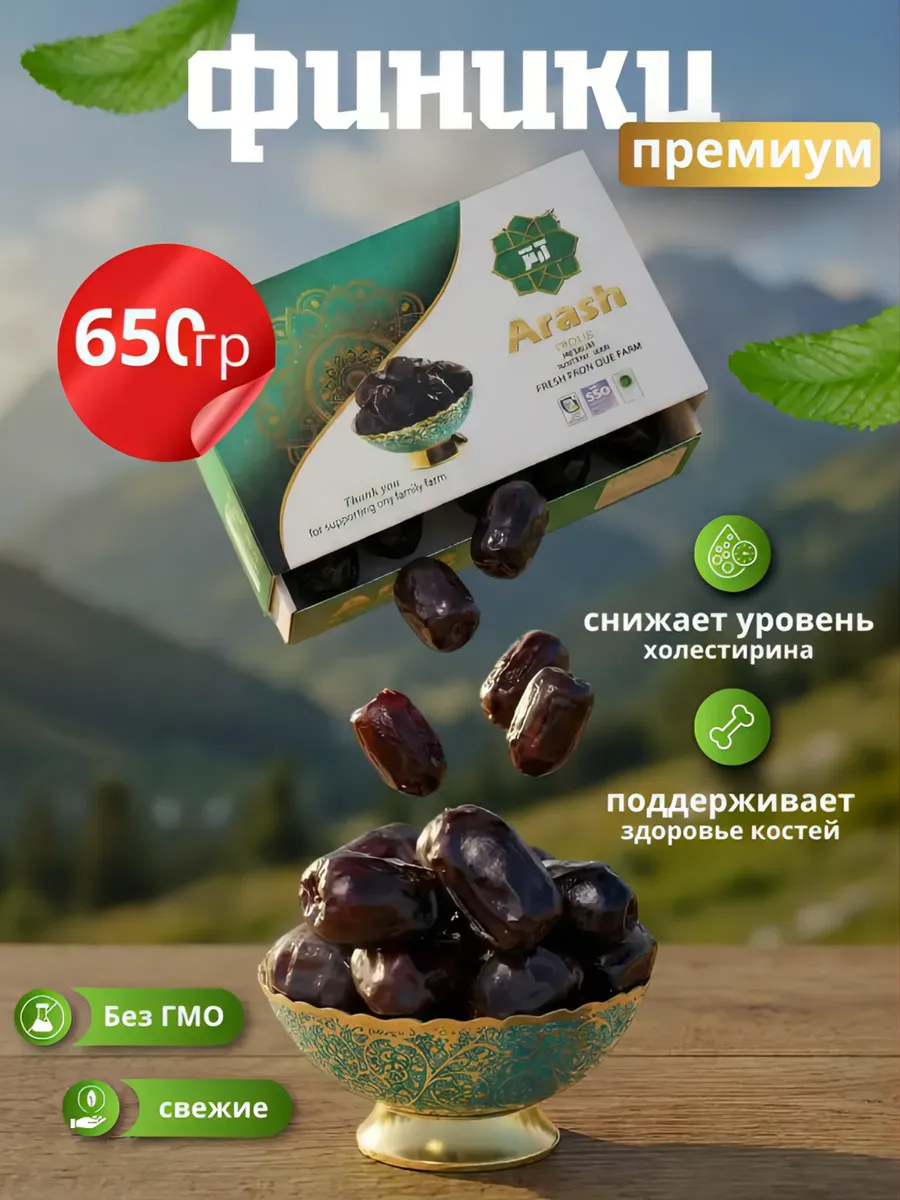 Финики черные Премиум сорт "Мазафати" 650г