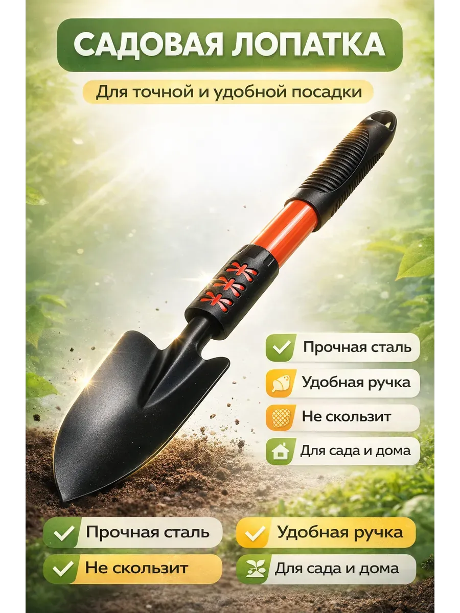 Садовая лопатка ручная для посадки и пересадки растений