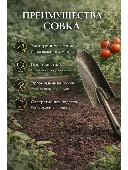 РИККА Садовый совок для посадки и пересадки растений, вариант, фото 2