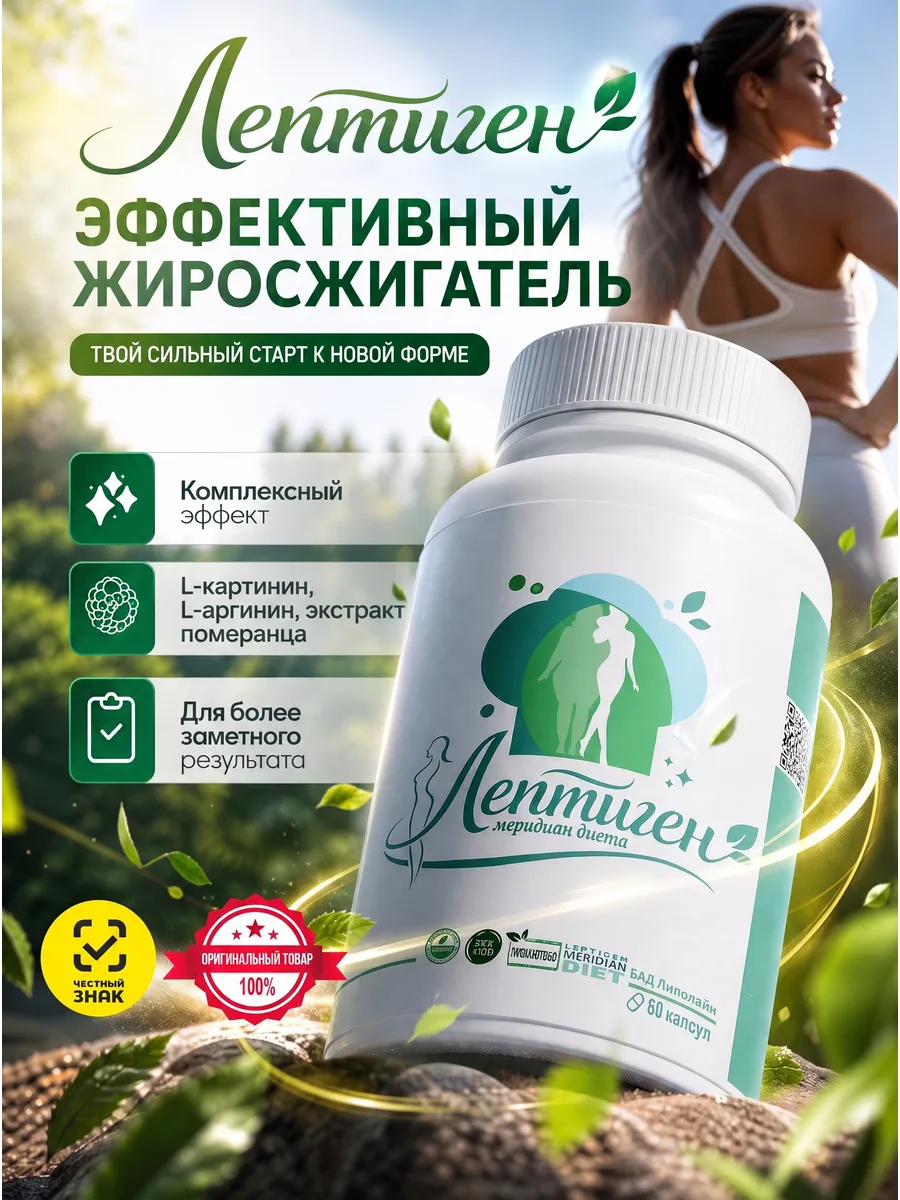 Жиросжигатель для похудения, Капсулы Лептиген Меридиан Диета