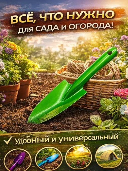 СМ49 Садовый совок, голубой, фото 3