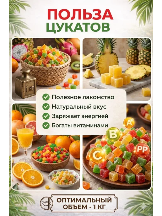 Цукаты ананас кубики 1кг, 1 кг, фото 2