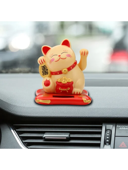 Юмористический Fortune Cat с машущей лапой, цв. жёлтый, для, желтый, фото 3
