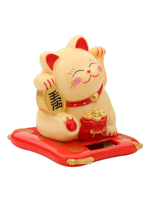 Юмористический Fortune Cat с машущей лапой, цв. жёлтый, для, желтый, фото 8