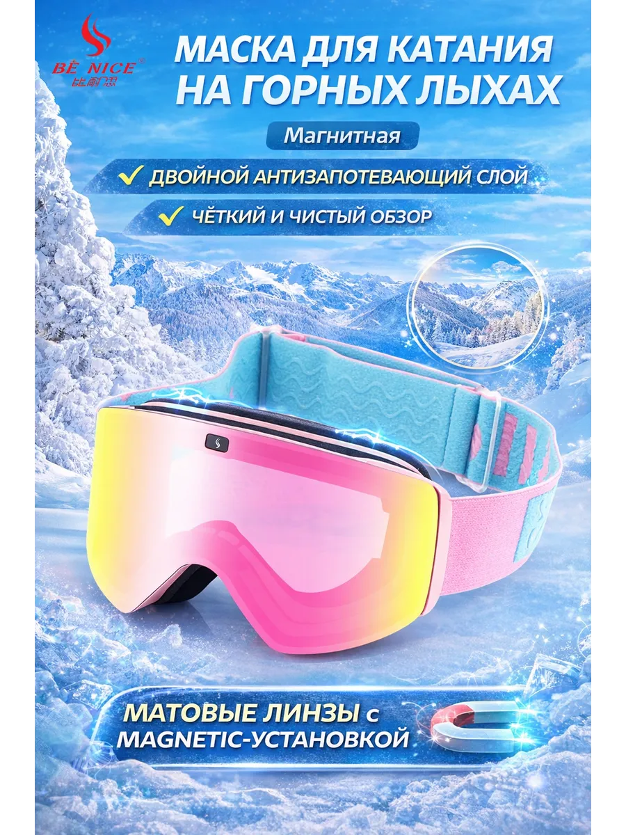 Очки горнолыжные маска сноубордическая